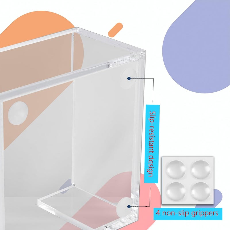 Nolcha Acrylic Sticky Note Holder - 3 x 3 Sticky Note Dispenser with 3 Sets of Sticky Notes for Office and Home Desktop Organizer - Image 4